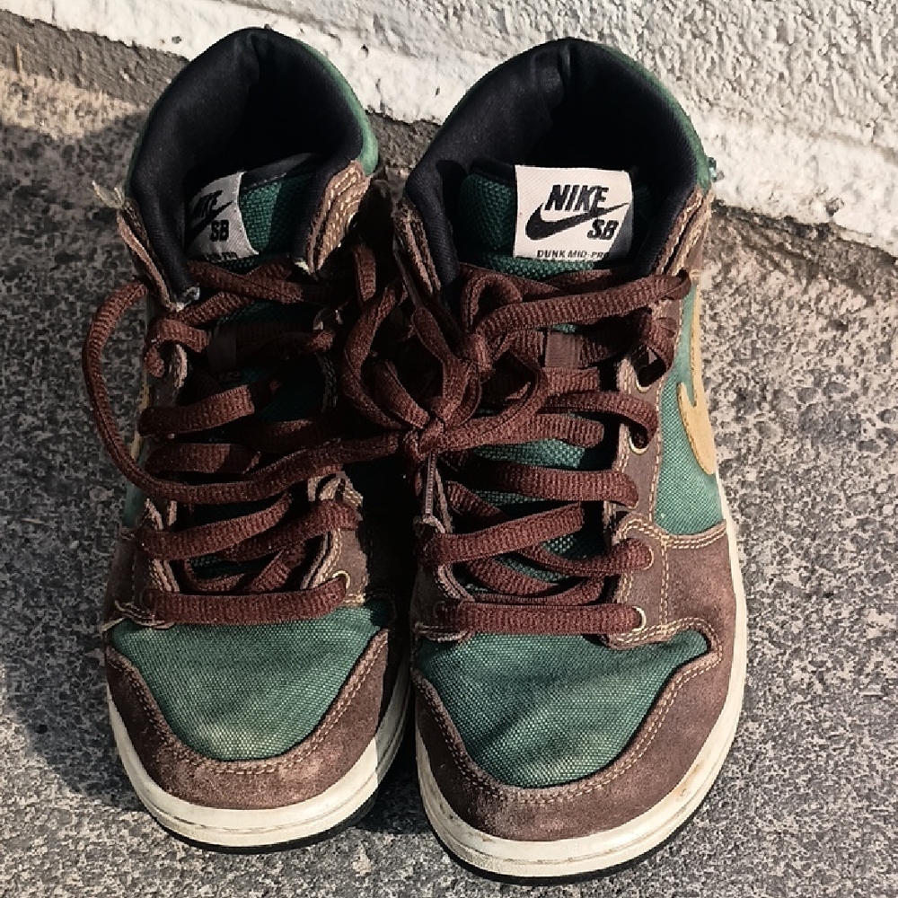 Nike SB Men's Green and Brown Sneakers